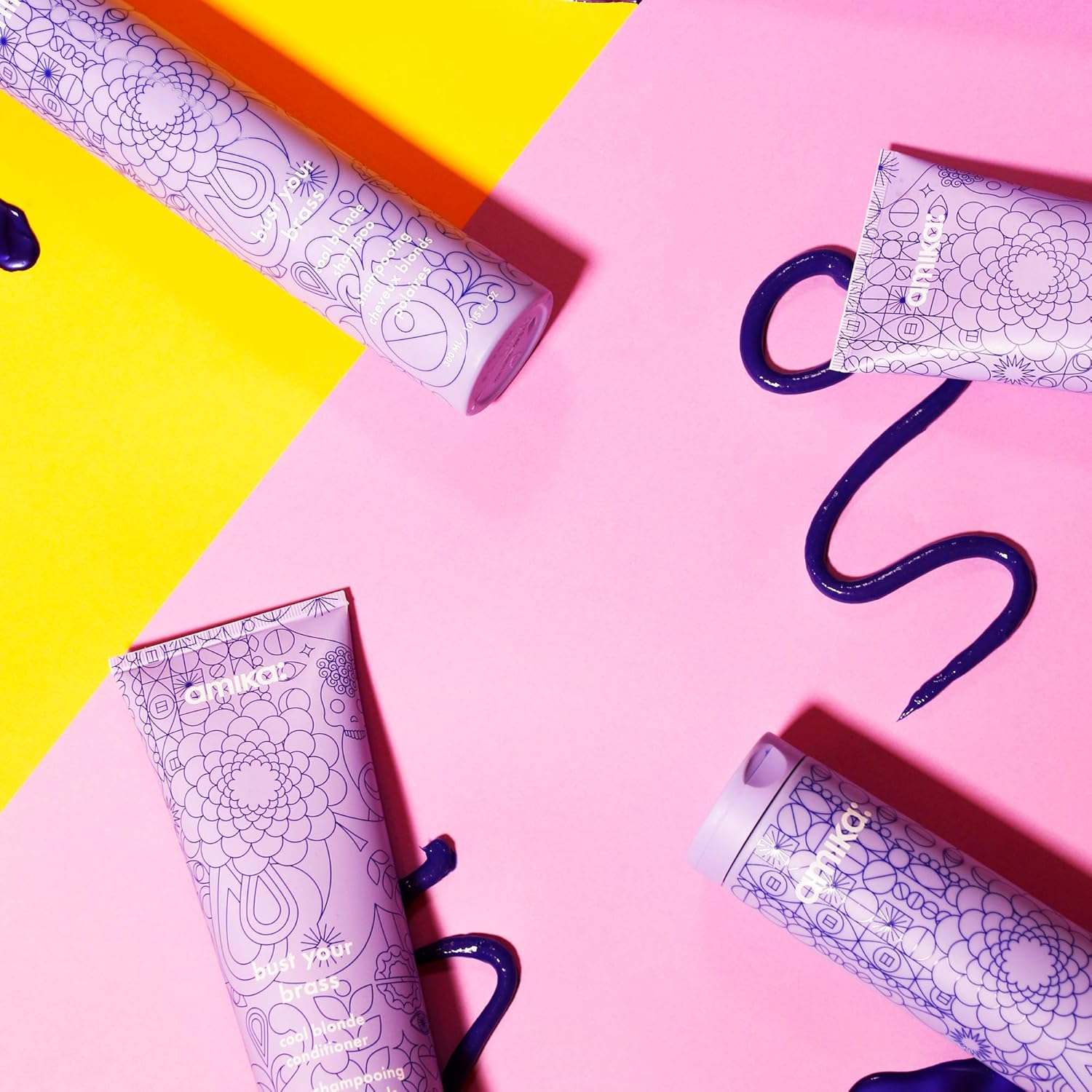 Amika Bust Your Brass Cool Blonde Shampoo by Amika for Unisex - 33.8 Oz Shampoo image number 3