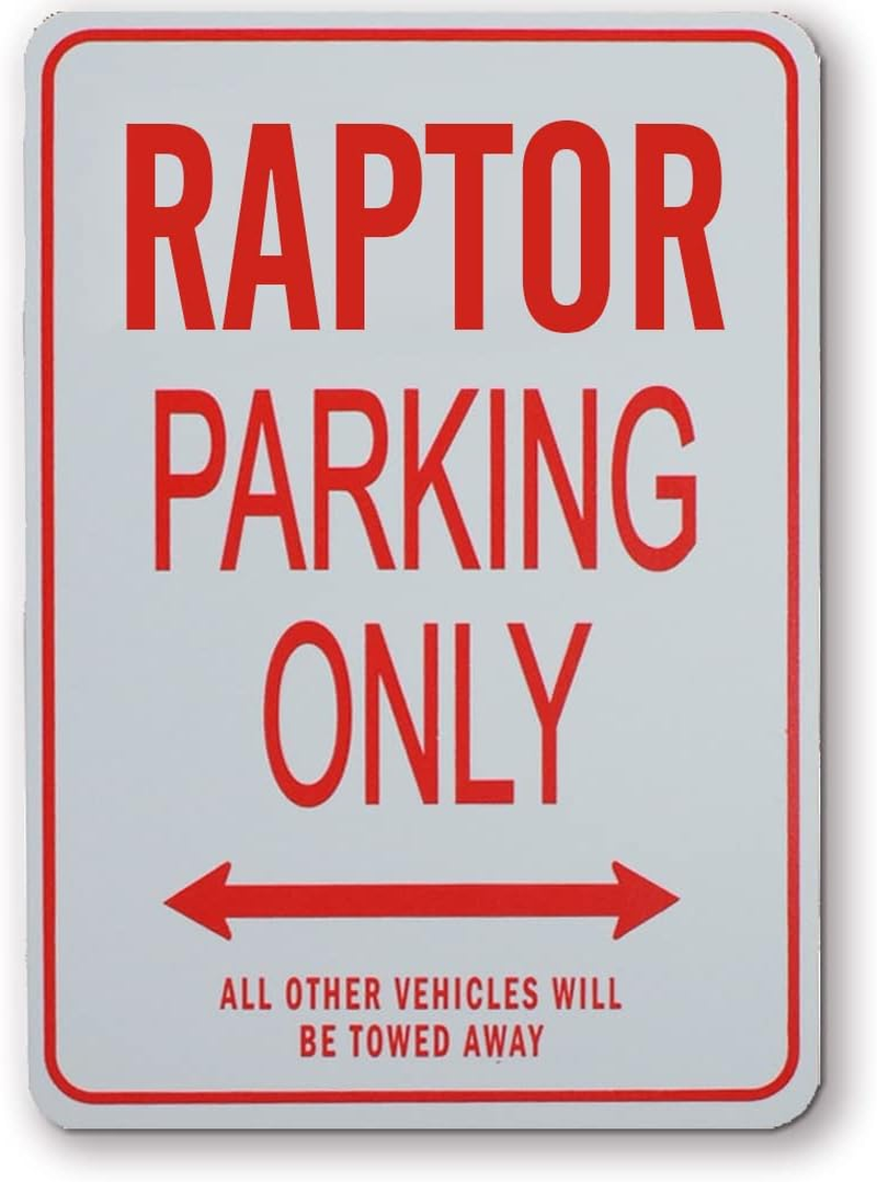 RAPTOR Parking Only - Miniature Fun Parking Sign image number 1