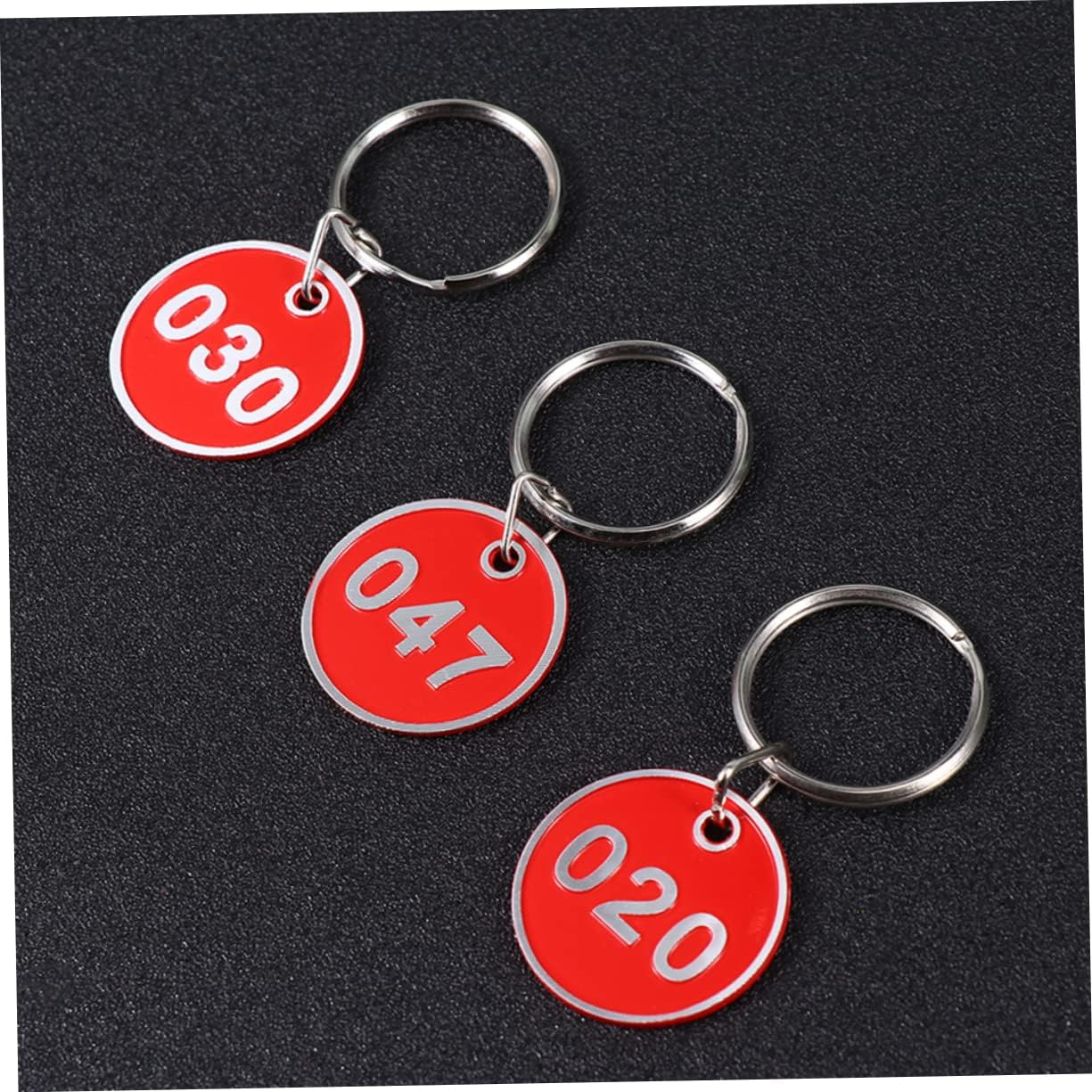 Levemolo Practical Metal Number Plates 50 Pcs Luggage Tags Number Tags for Luggage image number 1