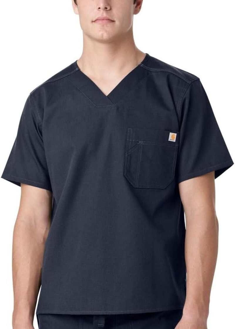 Carhartt Scrubs C15108 Men'S Classic Fit Ripstop Bi-Swing Chest Pocket V-Neck T image number 7