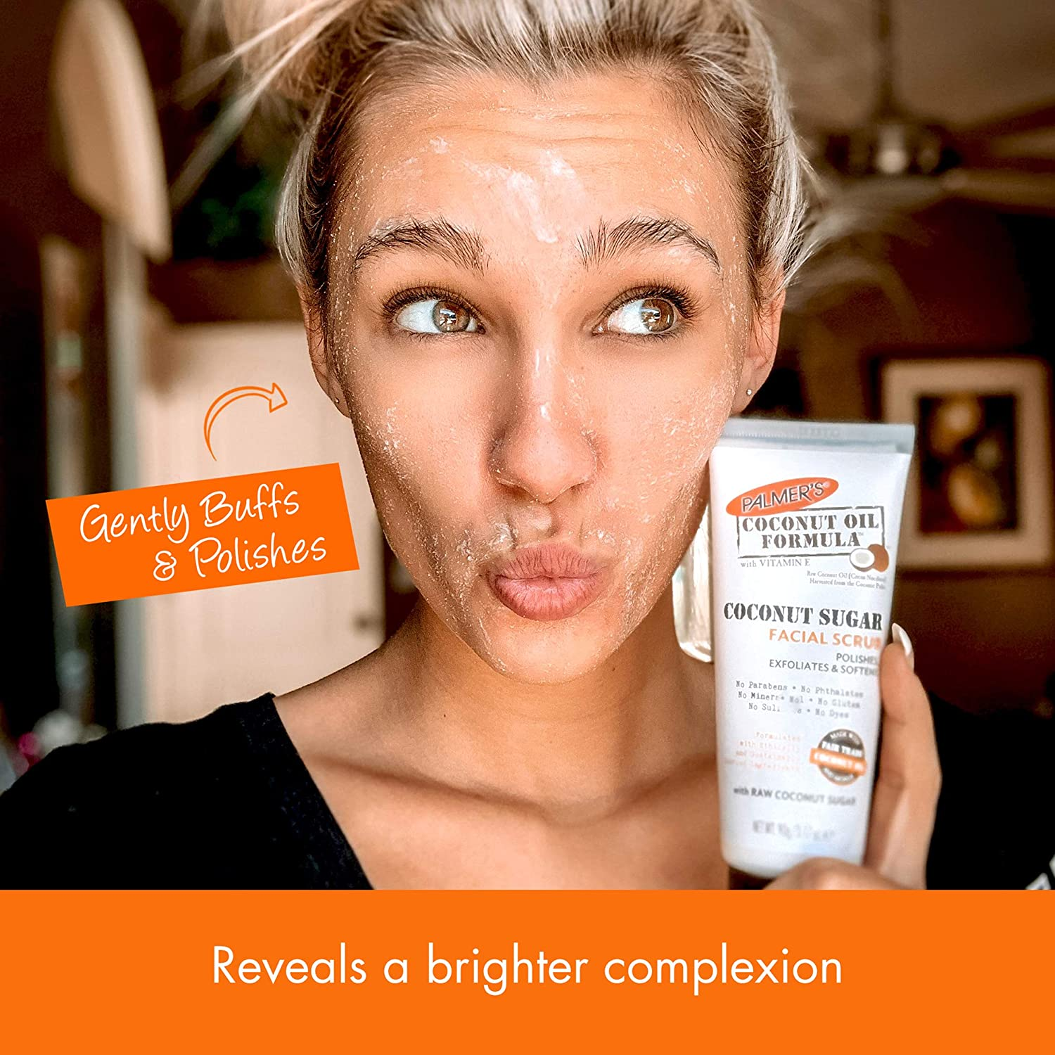 PALMER'S Coconut Oil Formula Facial Scrub, 90G image number 2