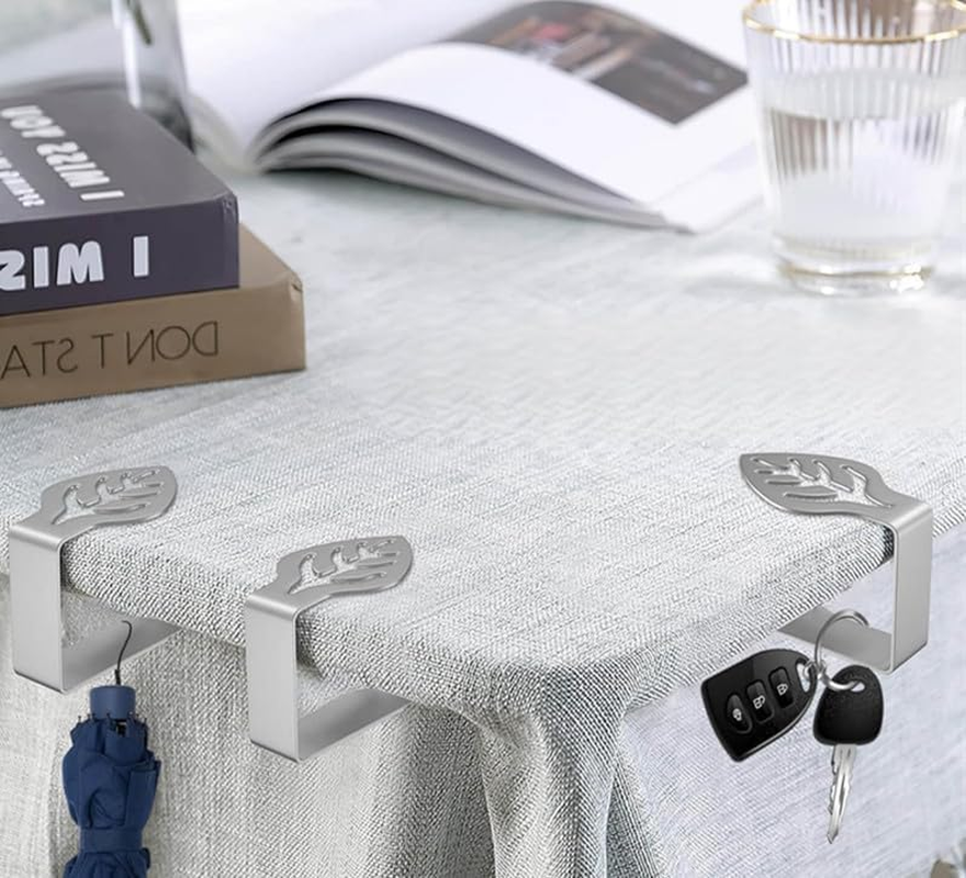 10PCS Stainless Steel Tablecloth Clips, Leaf Table, Outdoor Tablecloth, Thickened Table Clips, Family Wedding Picnic (Silver) image number 5