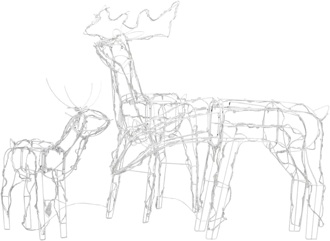 Christmas Reindeer, Xmas Light up Reindeer Outdoor Yard Christmas Decoration 3 Piece Christmas Light Display Reindeers 229 Leds image number 4