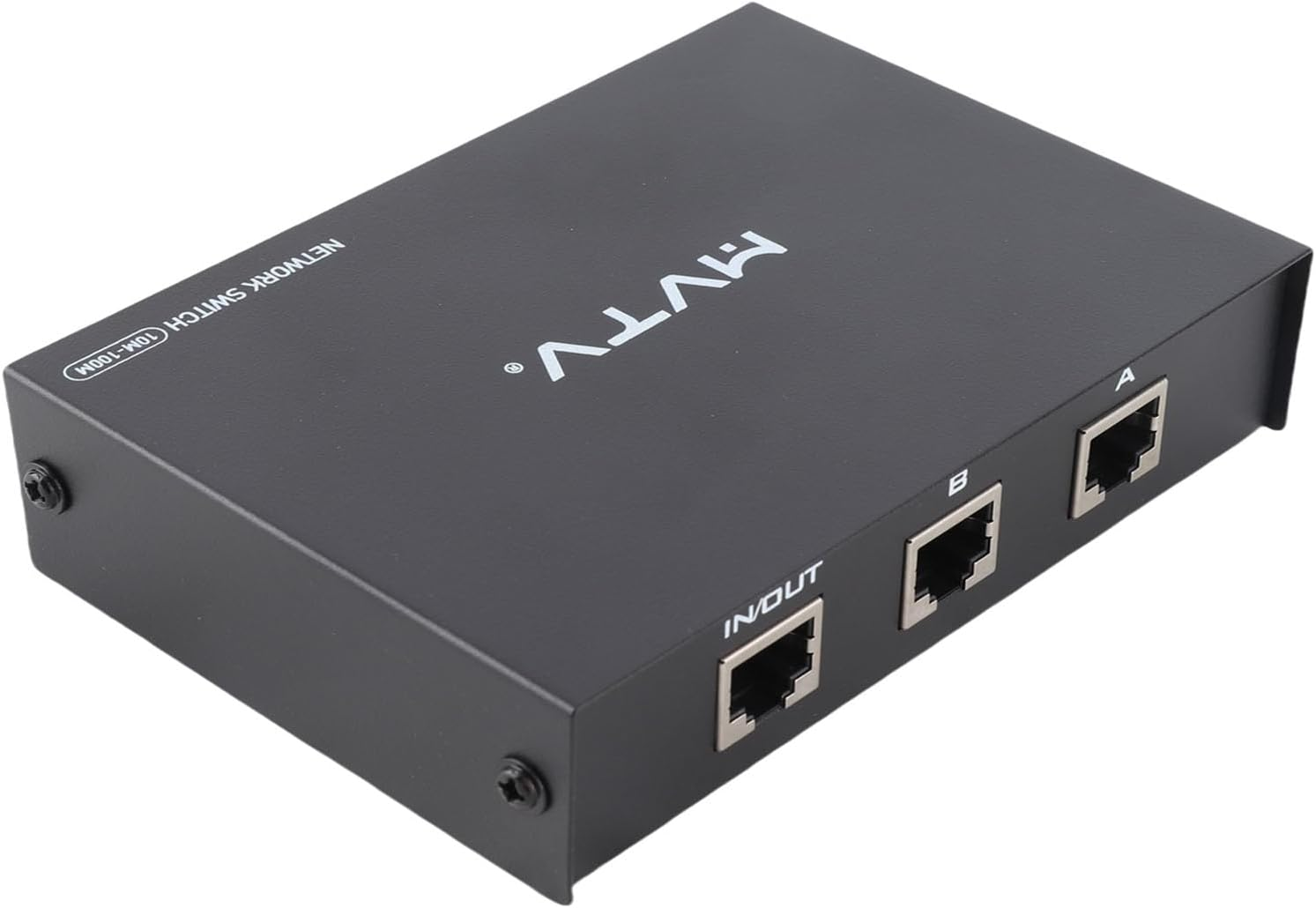 Pomya Iron Box RJ45 Network Switch 2 in 1 Out Selection Hub for Seamless Switching Black, 100M 1000M Ethernet Network Switch Splitter for Home image number 6