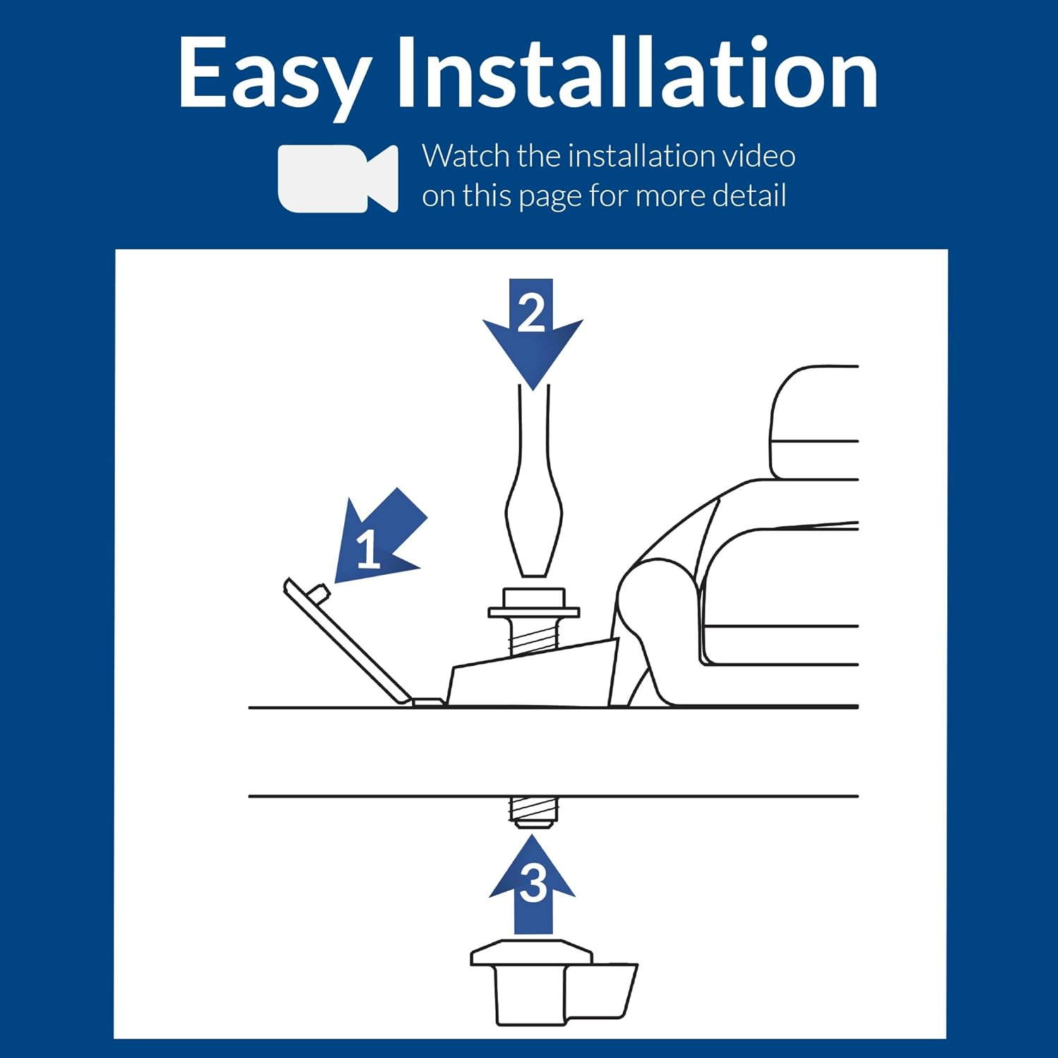 Bemis TC50TTA 000 Marine Toilet Seat, Durable Enameled Wood, 14.88" L X 13" W, White, 1 Pack image number 3