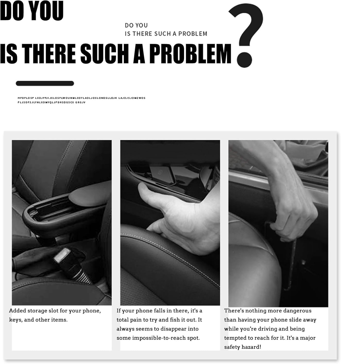 Car Seat Gap Filler, 2 Pack Soft Foam No Drop Black Blocker & Organizer, Fills Crevice between Seat & Console - Universal Fit for Car, SUV, Truck - DEMIBAZ image number 2