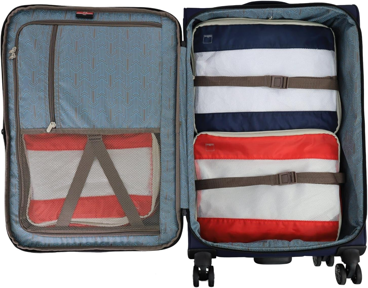 Pierre Cardin 69Cm Soft Water-Repellent Medium Suitcase Spinner in Navy image number 7