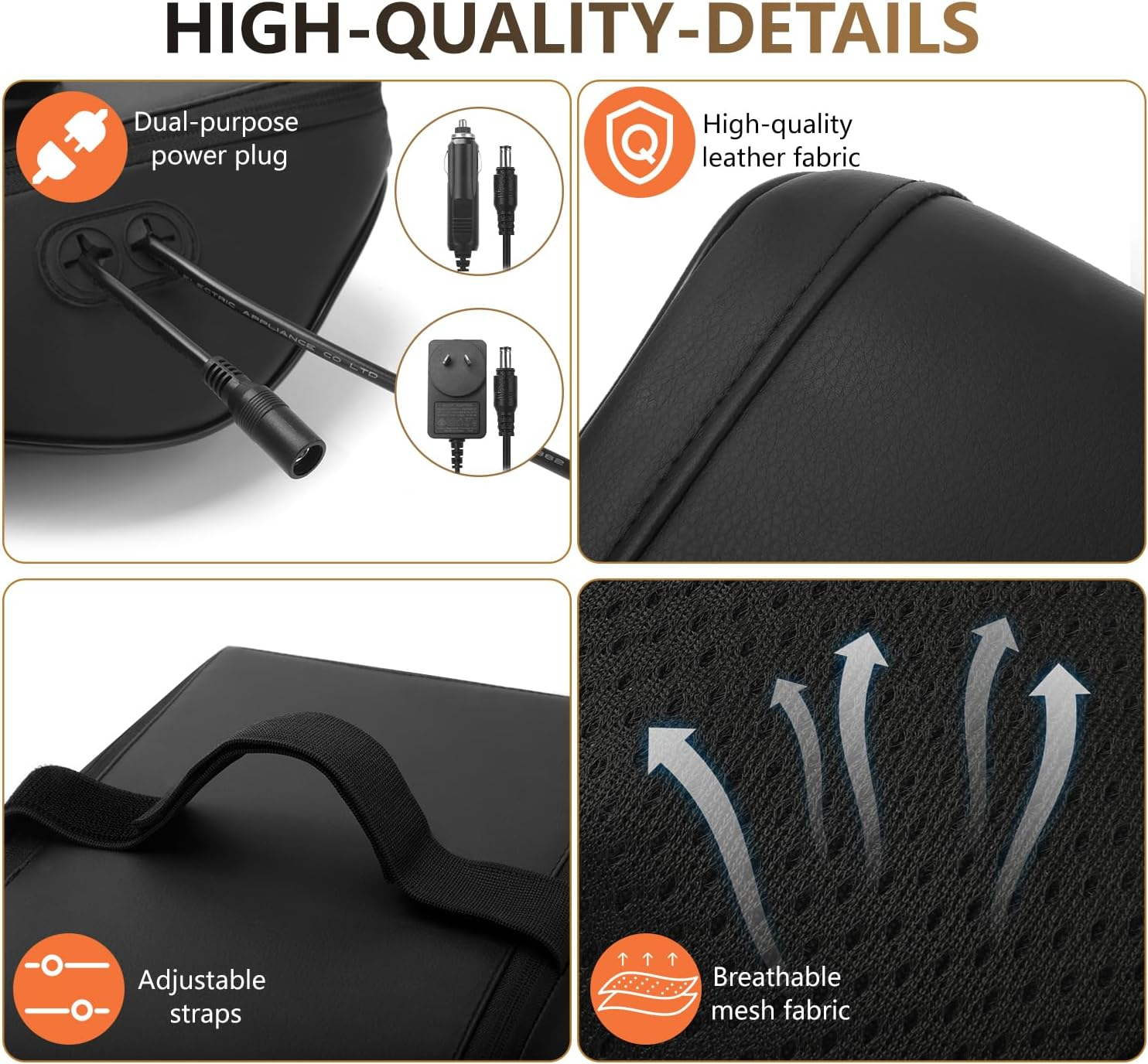 Neck Back Massager with Heat, 3D Kneading Massage Pillow for Back, Neck, Shoulder, Massager Pain Relief, Gifts for Women Men Mom Dad image number 3