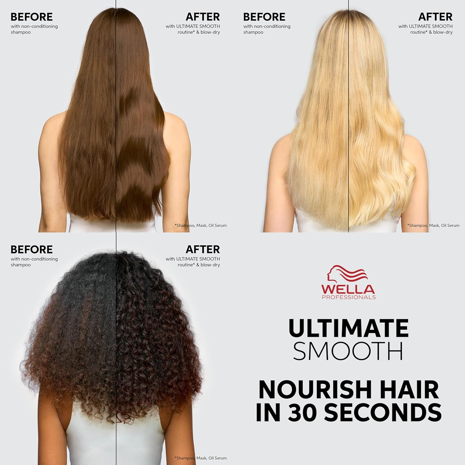 Wella Professionals Limited Edition Ultimate Smooth Trio Set (Shampoo 250Ml, Mask 150Ml, Miracle Oil Serum 30Ml) image number 6