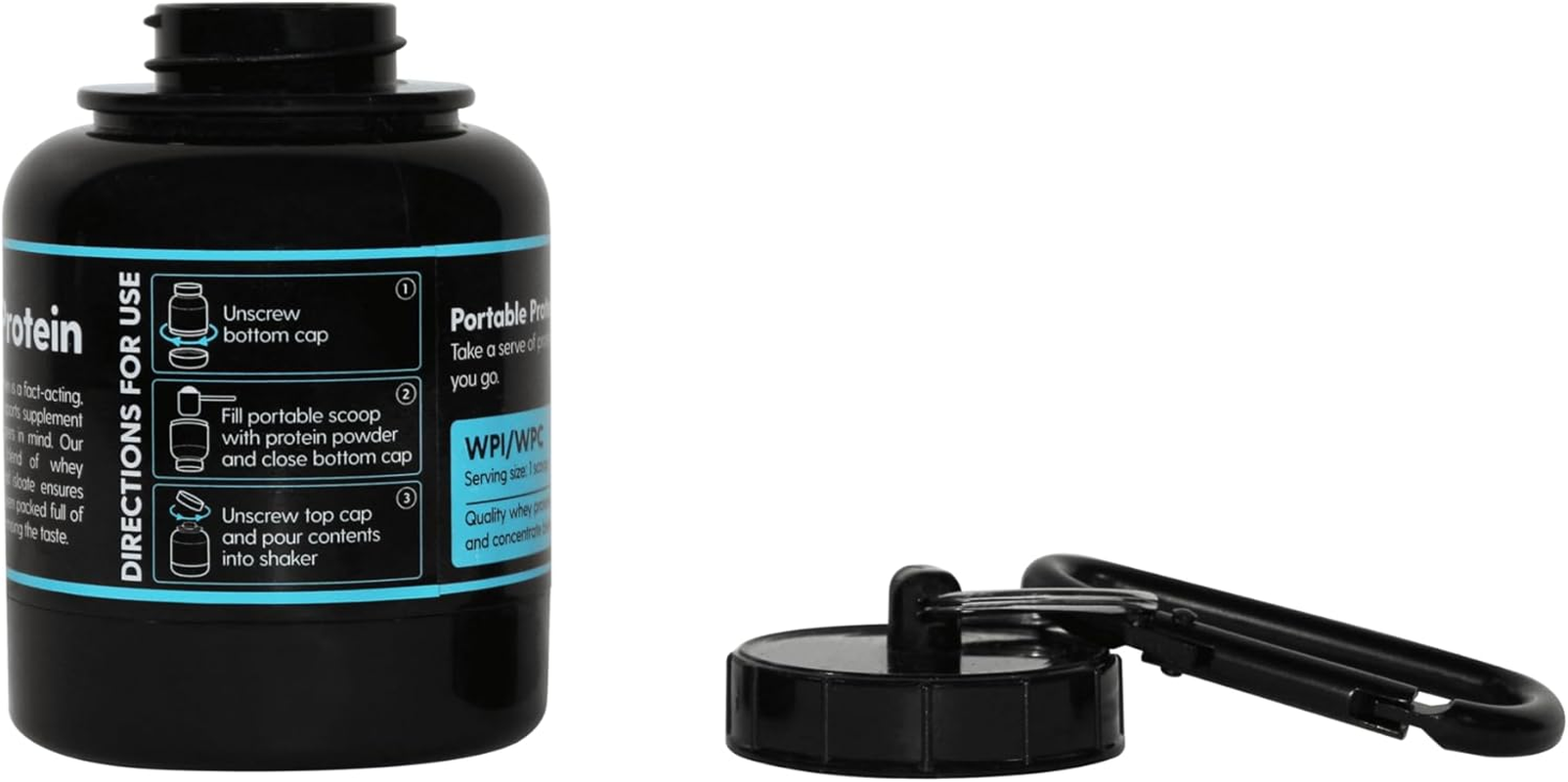 Gymcrate Portable Scoop - Protein Powder and Supplement Funnel Keychain - Protein Powder Container, Durable Metal Keychain, Portable Container for the Gym, Workouts, Travel, Men and Women image number 2