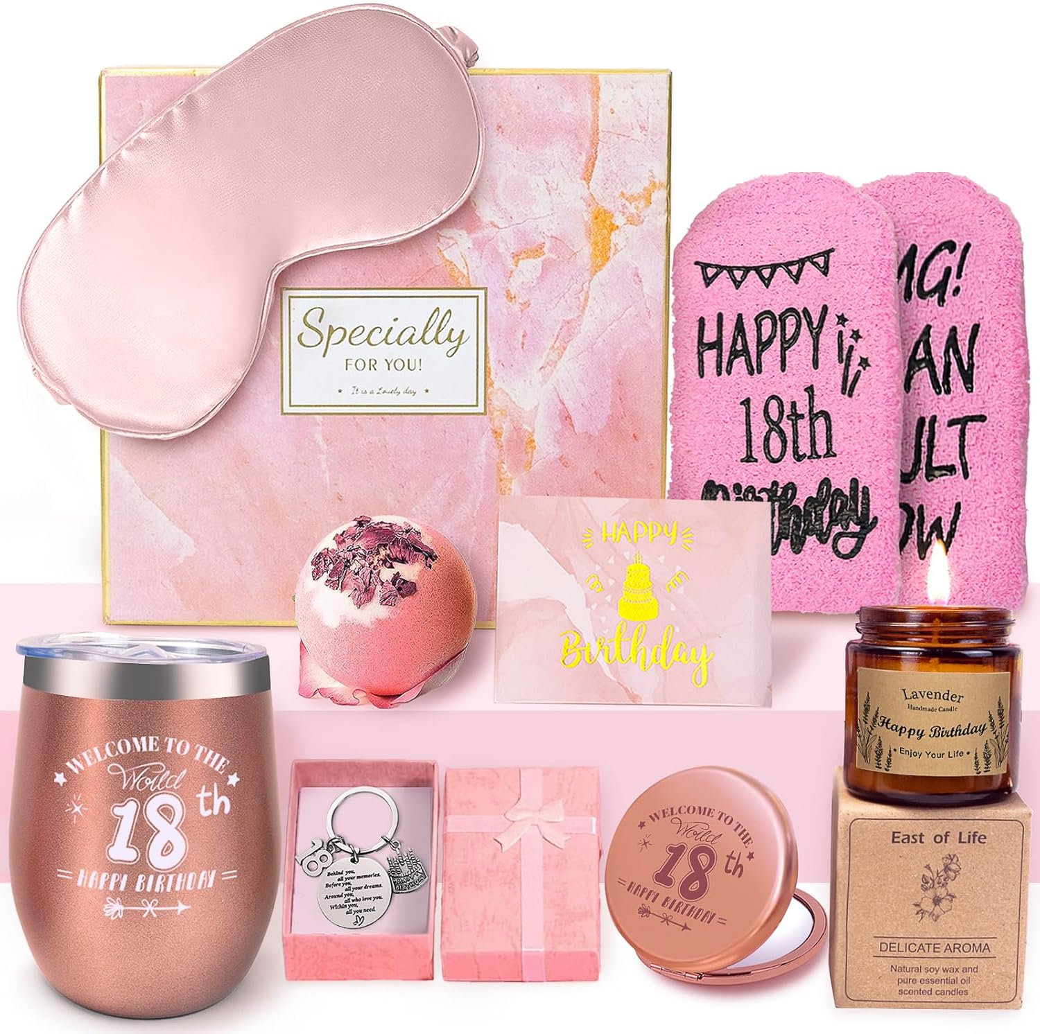 40Th Birthday Gifts for Women, Happy Birthday Pamper Set Present Basket, Best 40 Years Old Pamper Gift Ideas for Her, Best Friends, Sisters, Daughter at Thanksgiving/Christmas/Mother'S/Valentines Day