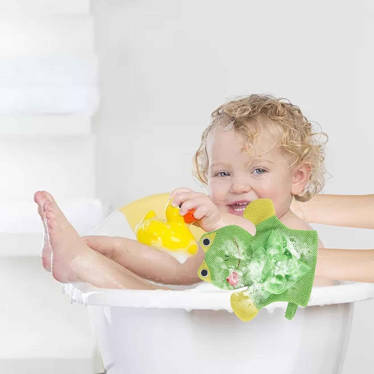 Bath Mitts Washcloths | Hand Puppet Washcloth for Animal Puppet Shape,Soft Easy to Lather Compound Cotton Shower Mitt for Newborn, Kid, Toddler Shower Bath Anzaga image number 5