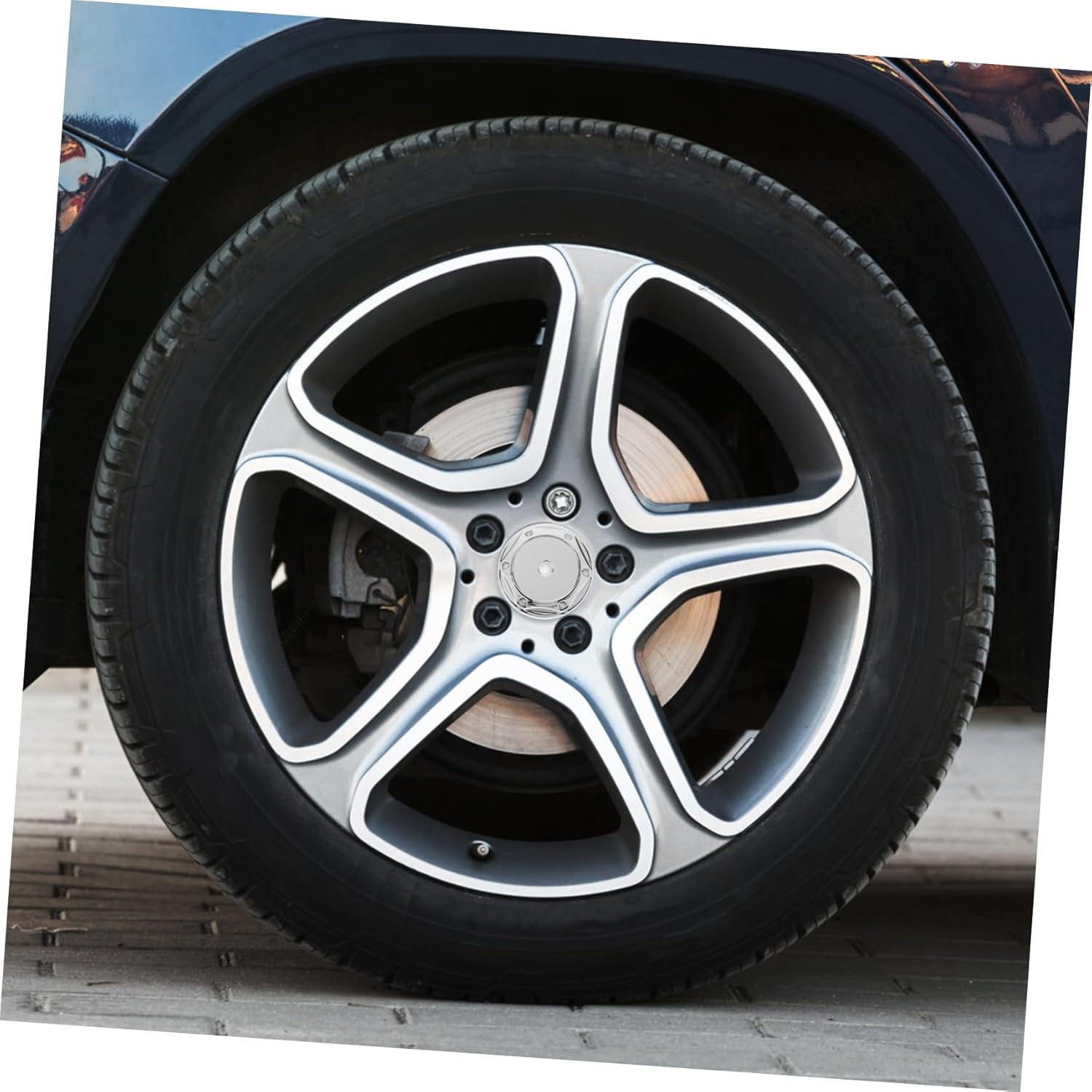 SOPOTUTU 4Pcs Silver 68Mm Auto Wheel Center Caps Rim Hub Center Covers Vehicle Wheel Rim Caps for Car Accessories image number 2