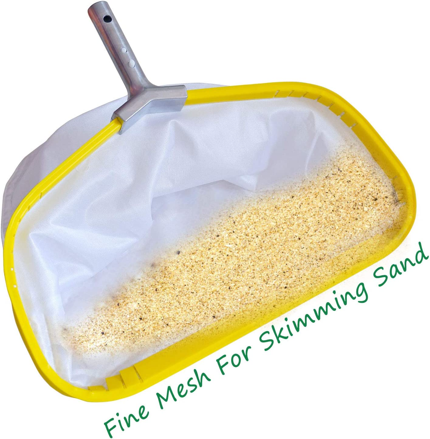 Professional Pool Net, Heavy Duty Skimmer Rake with Aluminum Frame, Fine Mesh Deep Bag Shovel for Cleaning Swimming Pool Leaf Pollen Silt image number 4