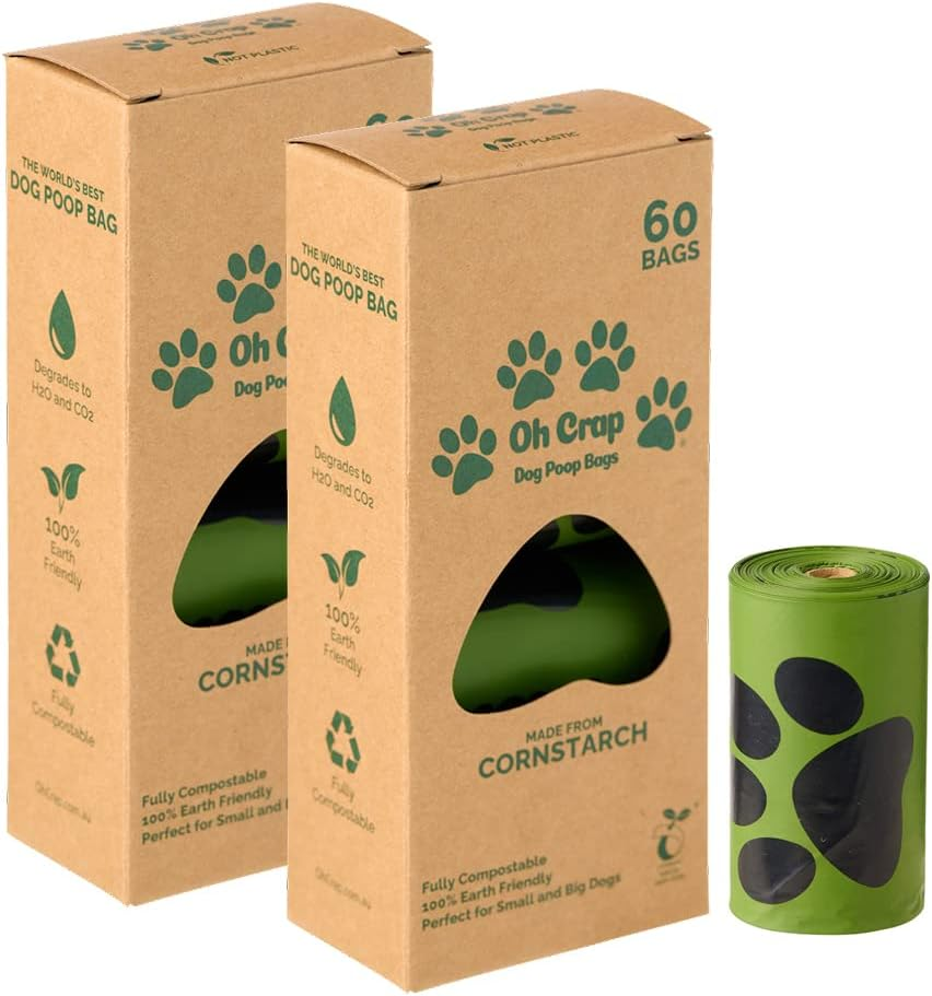 120X Oh Crap Compostable/Biodegradable Dog Poop/Poo Clean up Bags 23 X 33Cm image number 3