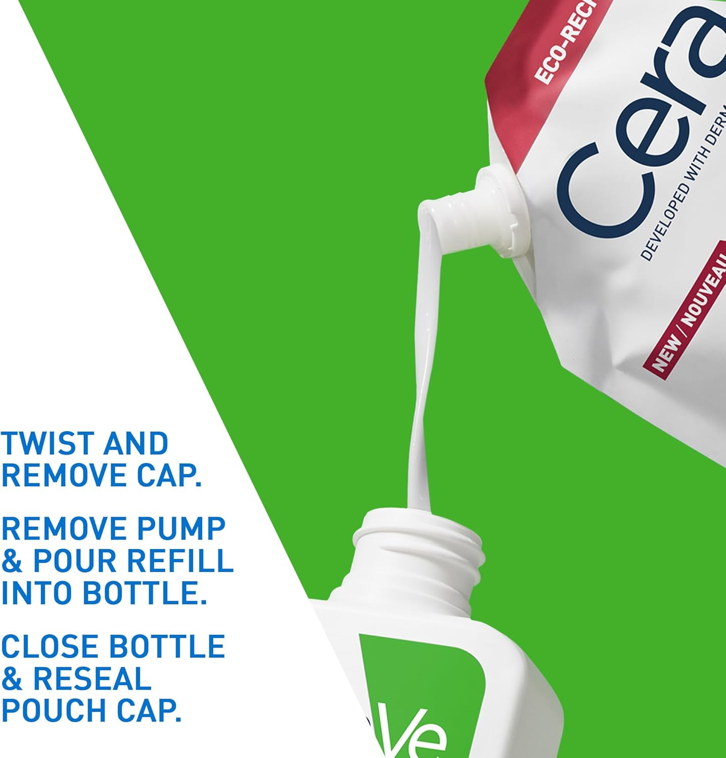 Cerave Hydrating Cleanser Eco-Recharge Refill 473 Ml image number 5