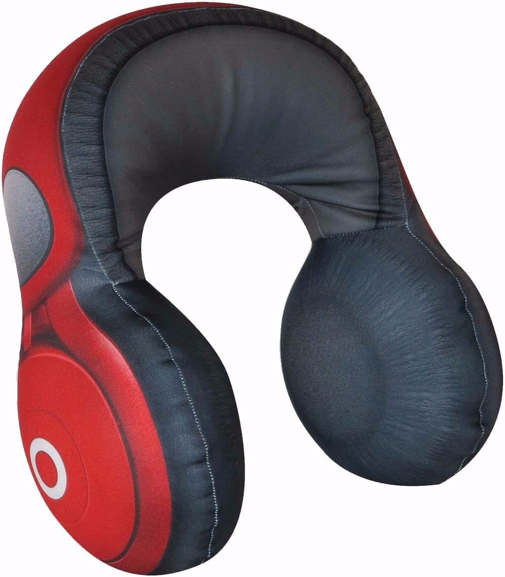 Red Headphones Travel Cushion image number 1