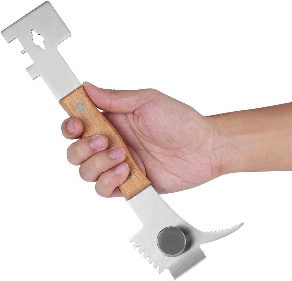 Hive Scraper Tool, Beekeeping Tool, Multifunctional Stainless Steel Bee Keeper Hive Tool Beekeeping Equipment image number 5