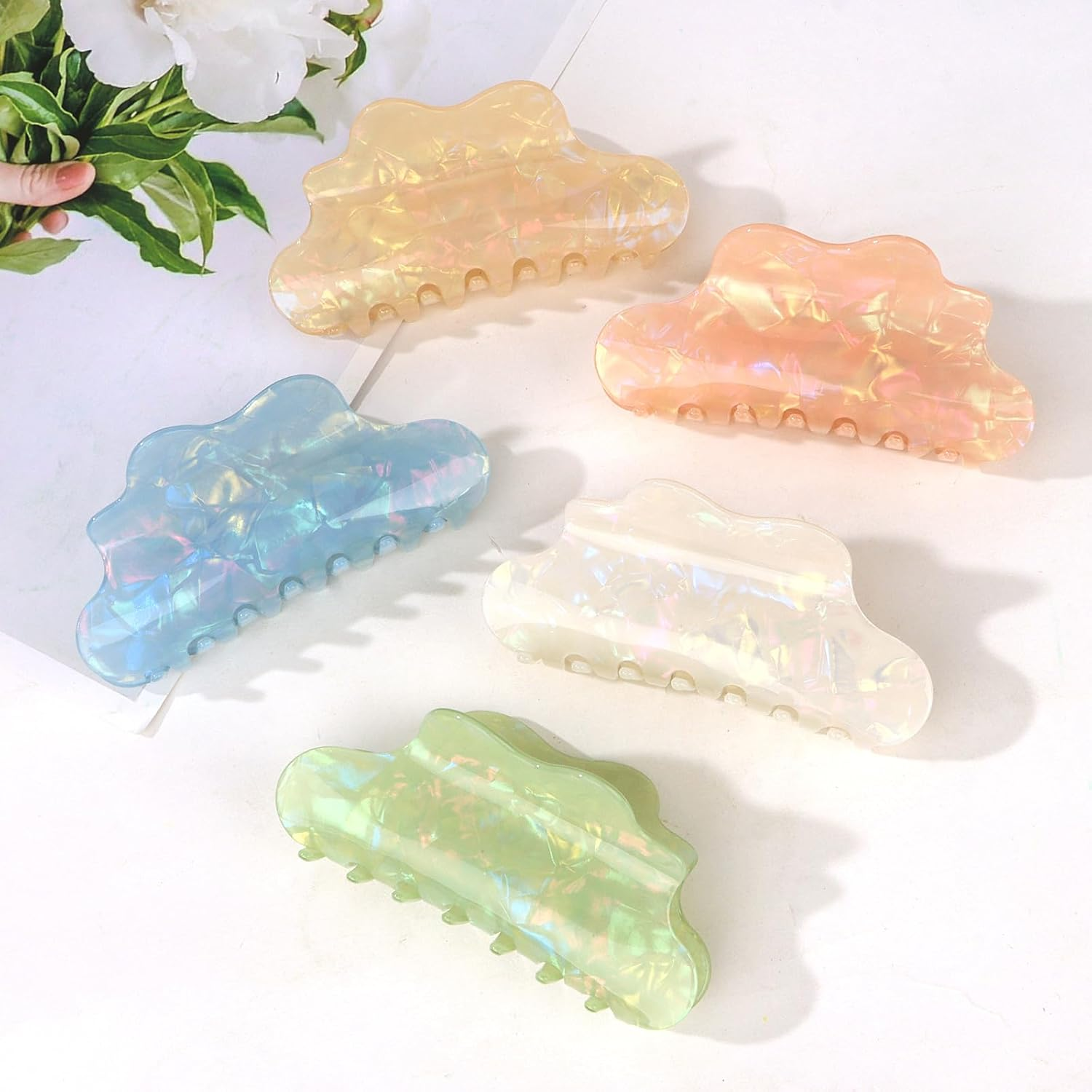 Pruadeor Pack of 5 Women'S Large Hair Clips Hair Clips Hair Accessories image number 2