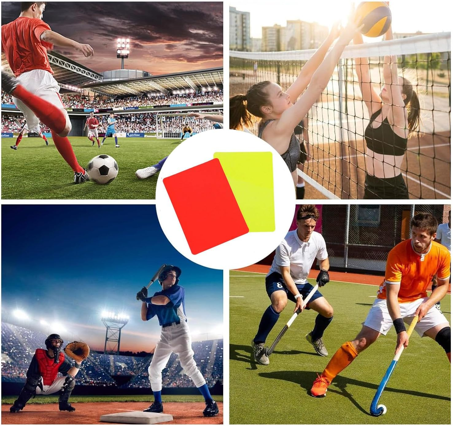 Paifeancodill Football Referee Card,Soccer Warning Cards 2Pcs Disciplinary Cards Yellow and Red Card Football Referee Red and Yellow Card of Football Referee Tool for Football Matches for Competition image number 1