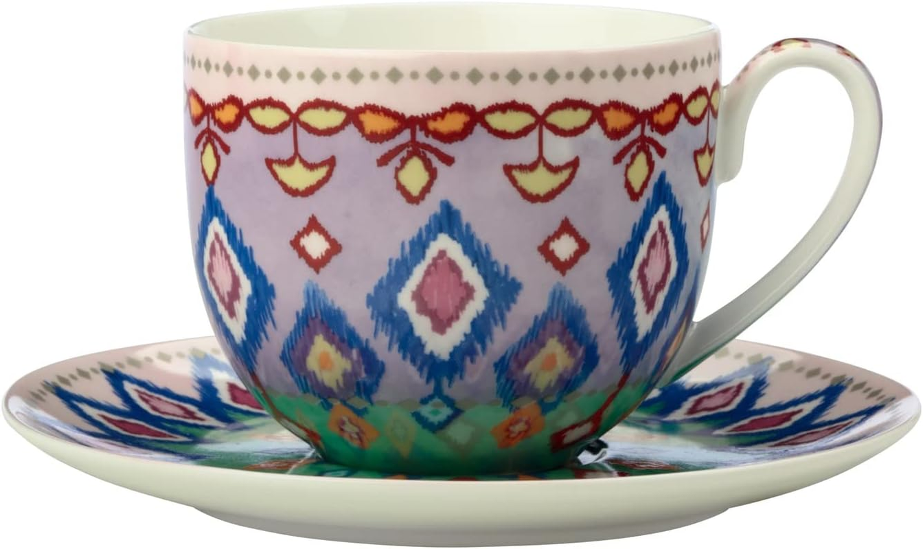 Maxwell & Williams Teas & C'S Silk Road Footed Cup & Saucer 200ML White Gift Boxed