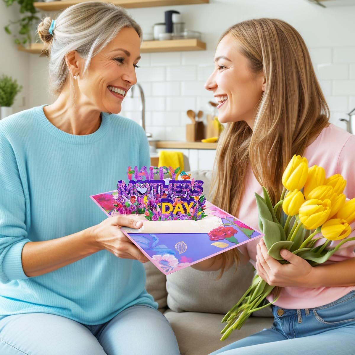 Kvadouly 1 PCS Mothers Day Card, 3D Pop-Up Mother'S Day Card with Envelope &ndash; Elegant Greeting Card for Mom, Mother-In-Law &ndash; Ideal for Mothers Day, Birthdays, and Special Occasions image number 3