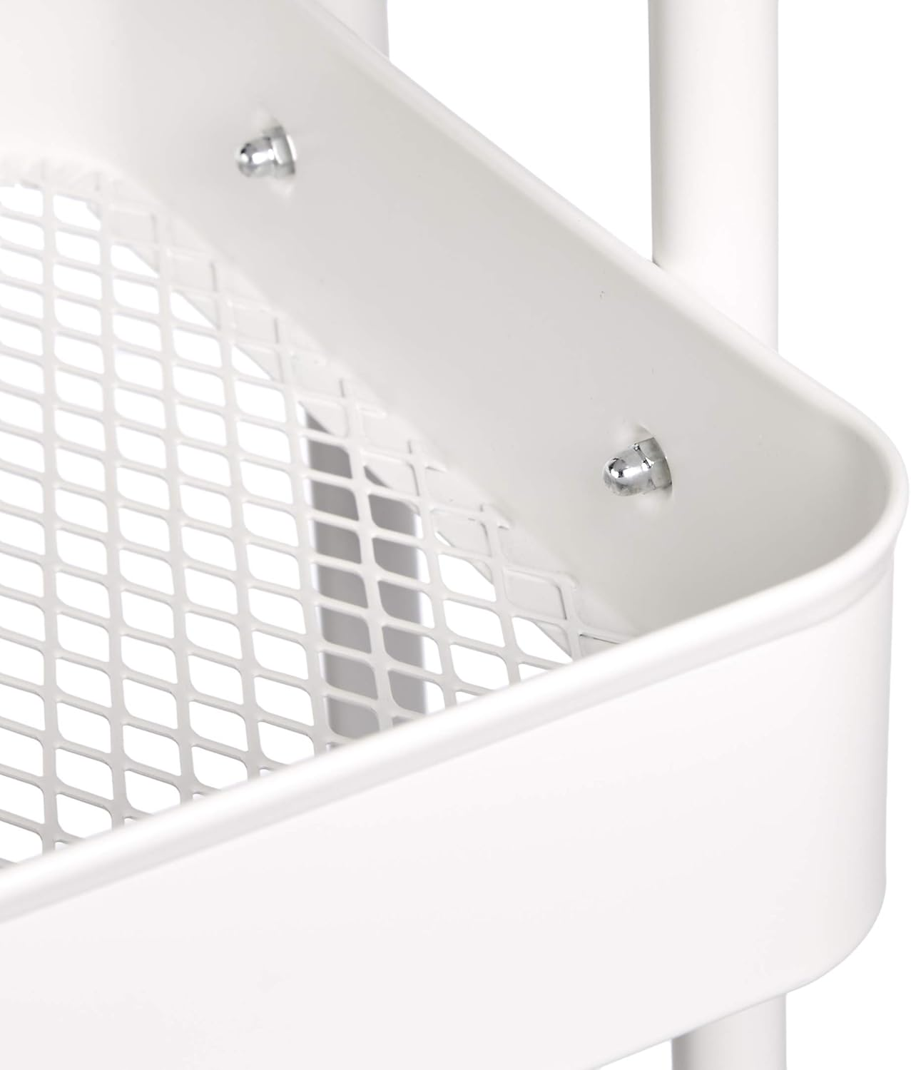 Amazon Basics 2-Tier Metal Kitchen/Utility Cart with Shelf, White image number 4