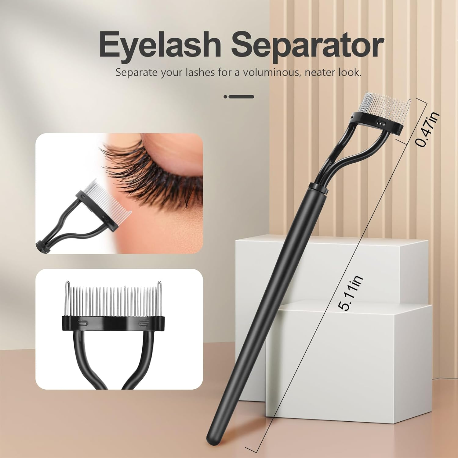 Eyelash Comb Lash Separator Brush Mascara Clump Remover Professional Eye Makeup Tools image number 1