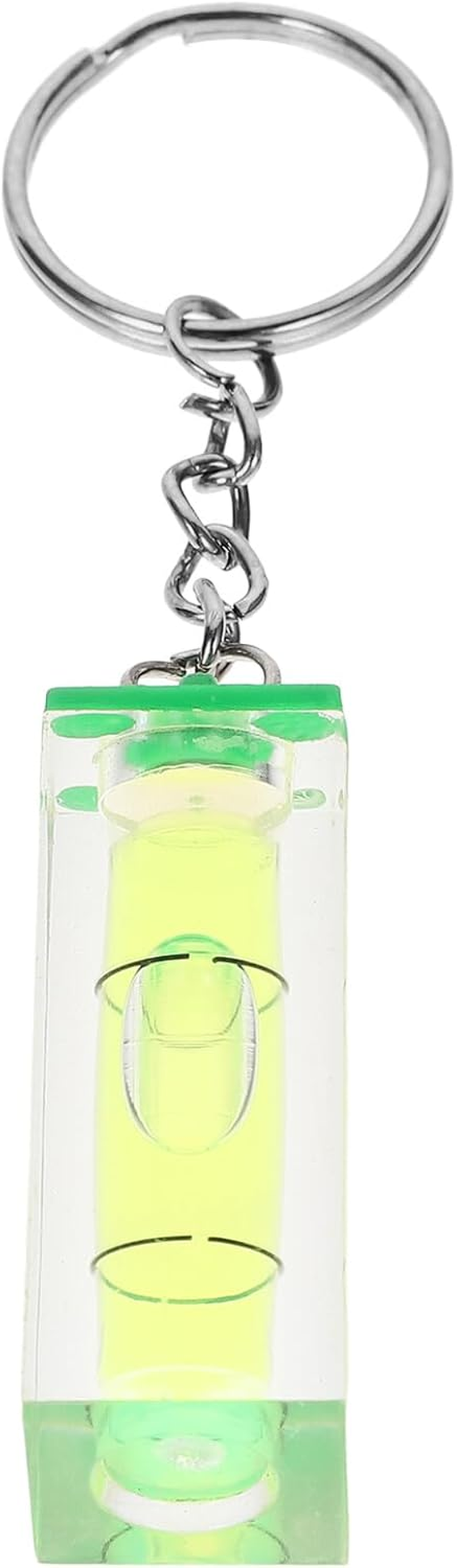 FUTUREORYY Mini Bubble Spirit Level Keychain with Wallet Chain for Men, Portable Pocket Level Tool for Car Keys and Camping, Small Key Accessories for Everyday Use Random Color