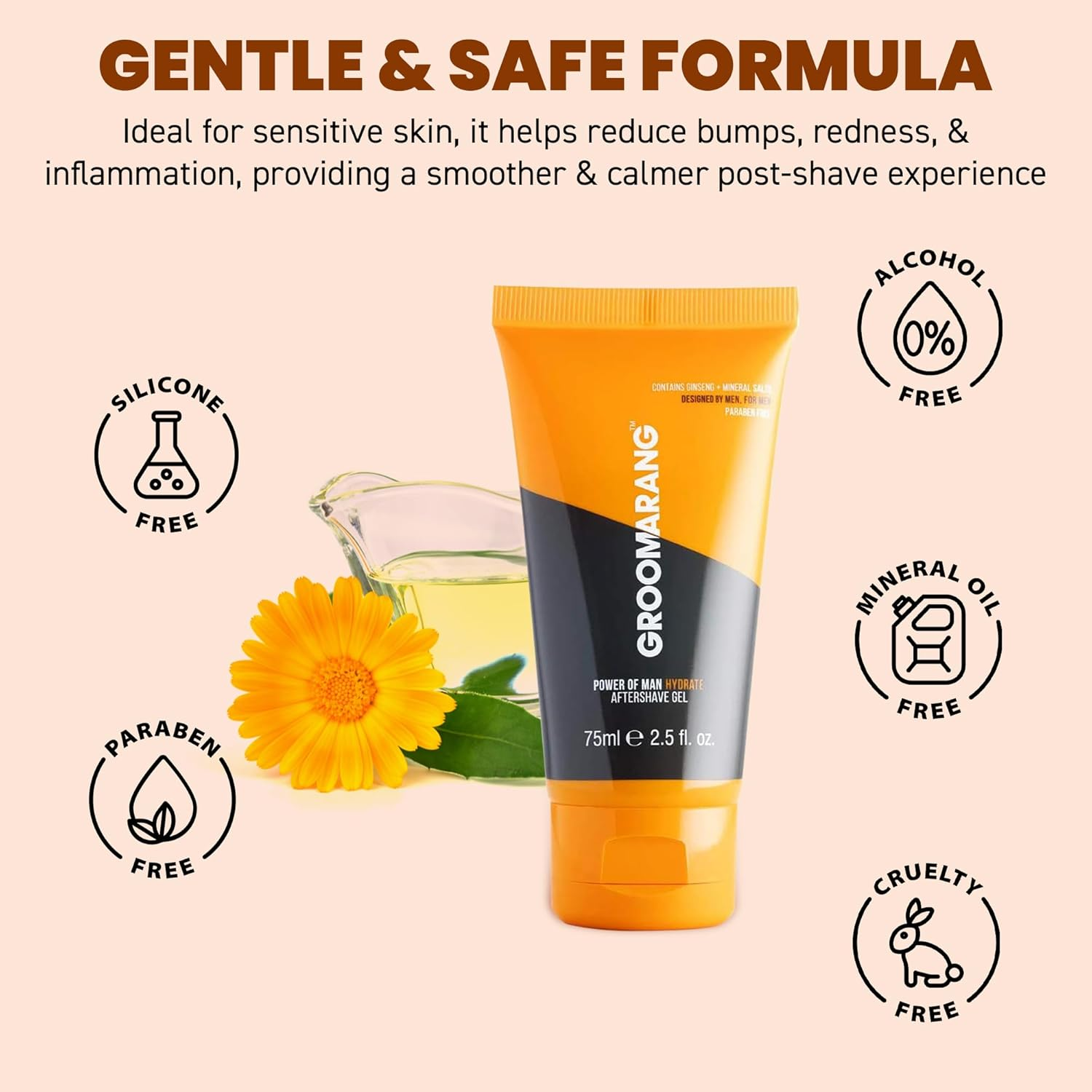 Groomarang Power of Man 'Hydrate' Aftershave Gel 75Ml image number 5