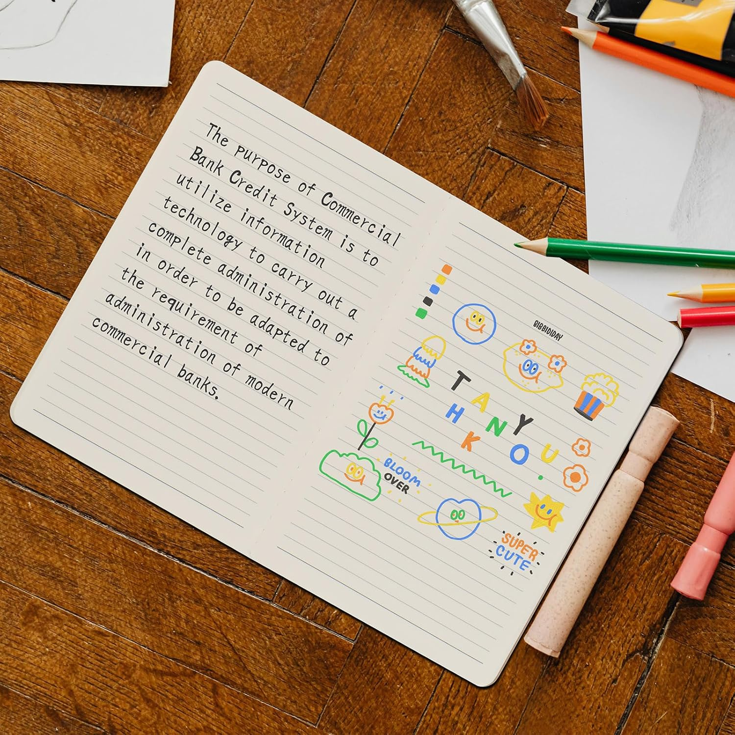 ZCZN 12 Pack A5 Kraft Notebook, Lined Notebooks for Work, Travel, School, 60 Pages/30 Sheets image number 2