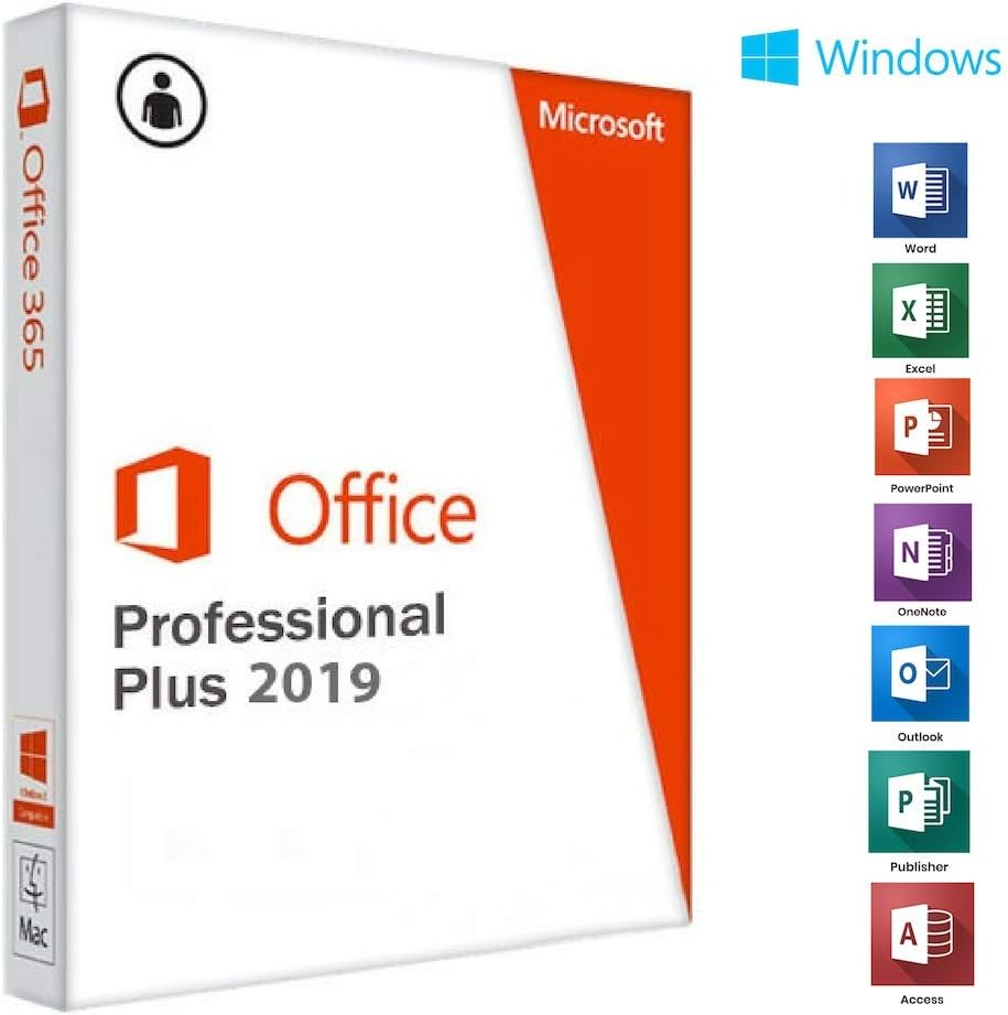 MS Office 2019 Professional plus | with USB and DVD Driver | Retail Sale License | with Invoice | 32-64 Bit | Full Version | Fast Shipping | NEW