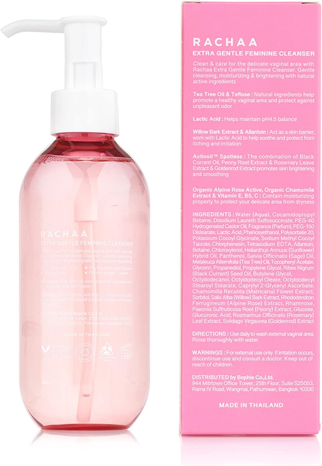 RACHAA Feminine Wash for Women - Gentle Daily Intimate Cleanser for Lightening, Moisturizing, Cleansing with Vitamin C, Tea Tree Oil & Lactic Acid - Sensitive, Hypoallergenic & Ph Balance, 6.76 Fl.Oz image number 1