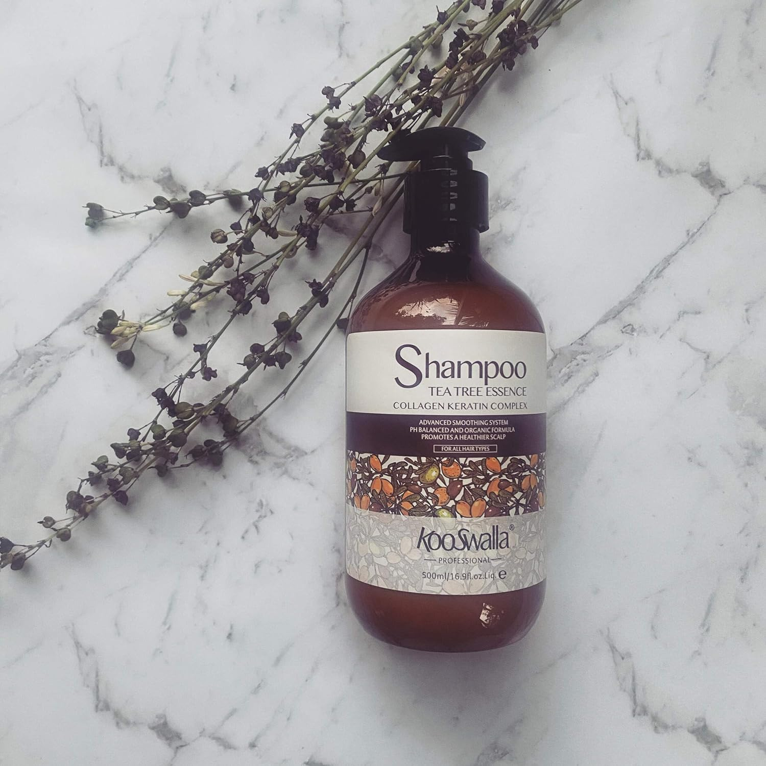 Shampoo Tea Tree Range &ndash; Collagen & Keratin Complex &ndash; 350Ml or 750Ml &ndash; Gentle for All Hair Types 750 Ml image number 3