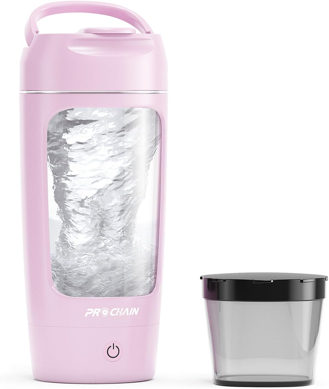 Electric Protein Shaker Bottle, USB Rechargeable Protein Shakes Mixer, with Powder Storge Cup, Portable Water Drink Bottles for Gym Sport Workout, Bpa-Free Tritan, 22Oz