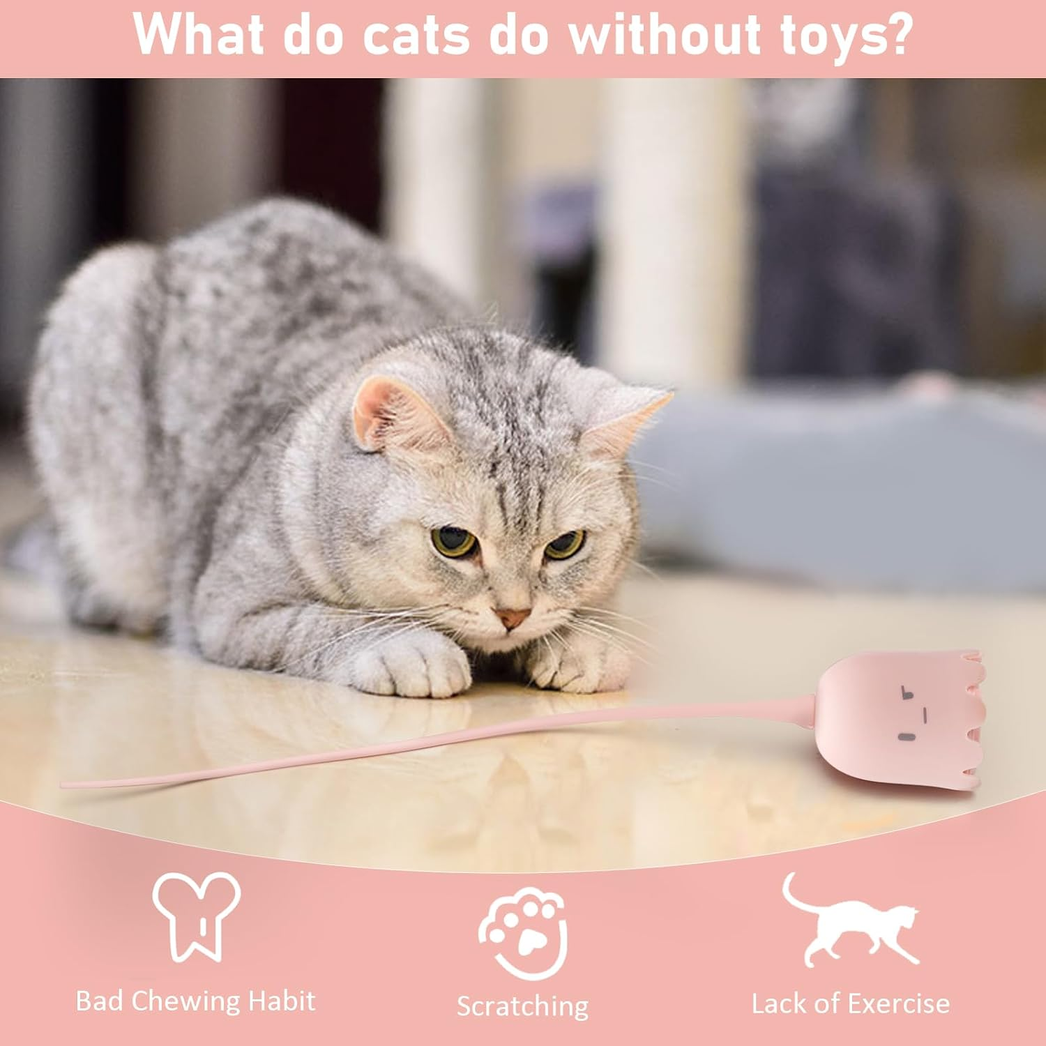 HENGBIRD Electric Cat Toy, Interactive Cat Toy, Self-Employment, Electronic Cat Toy, Cat Toy, Cat Intelligence Toy
