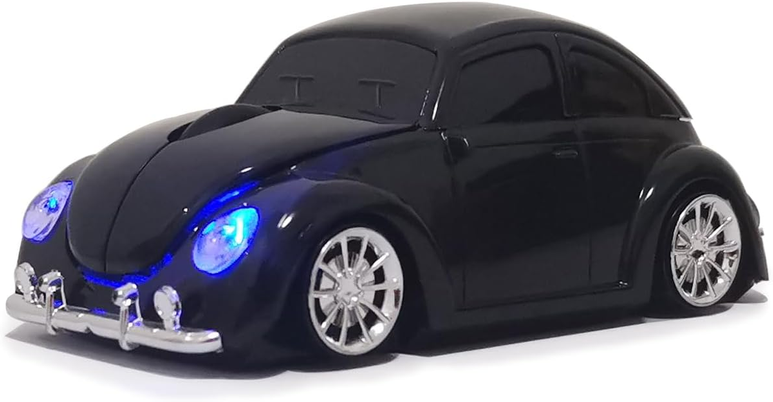 SDGSQHA Car Mouse for Computer, Cool and Cute Car-Shaped Mouse, Wireless 2.4Ghz Optical Mice for Laptop PC Mac (Black)