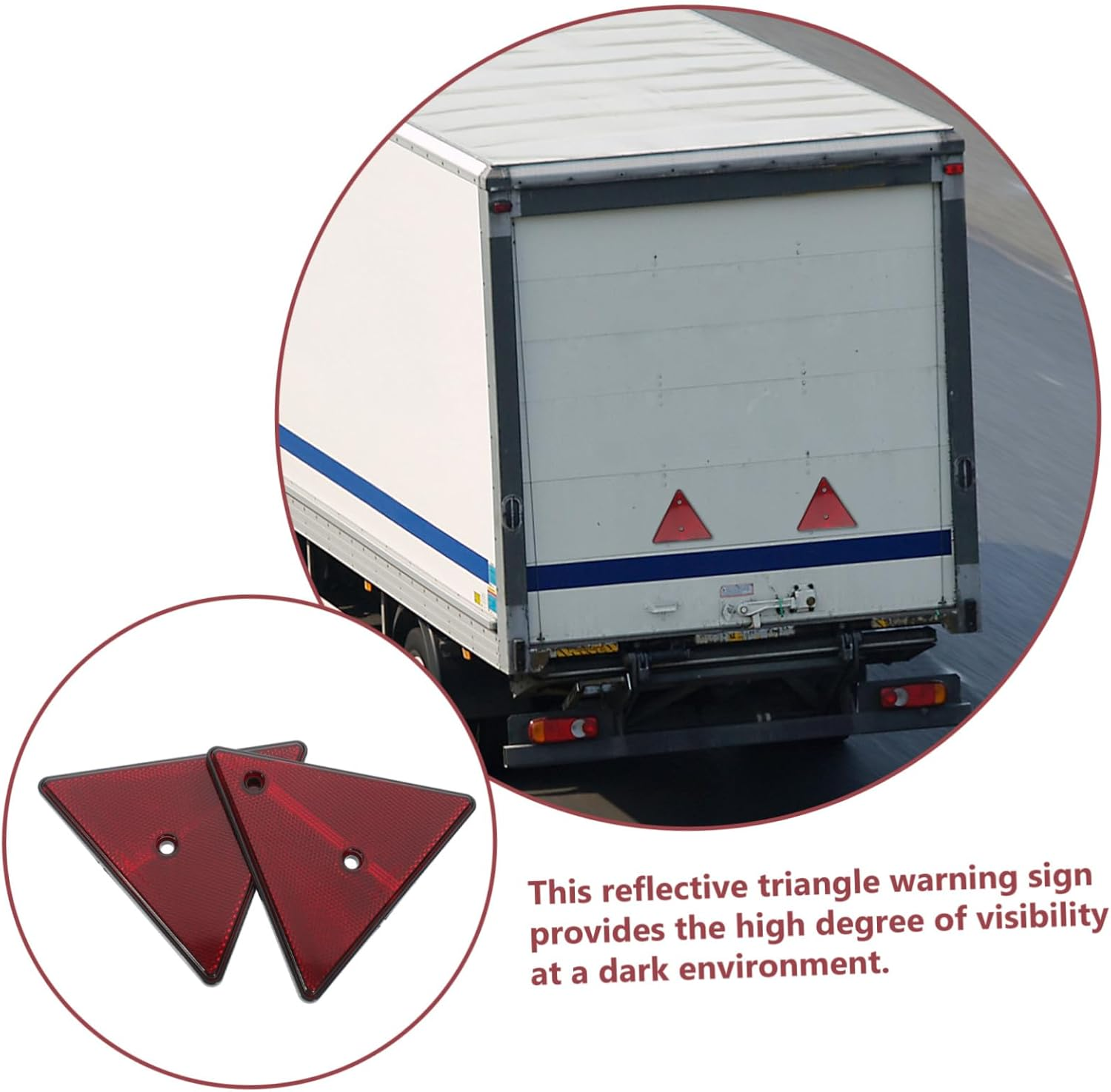 2Pcs Reflective Sign Triangle Warning Signs for Vehicle Safety Roadside Reflective Road Triangles for Car Emergency image number 5