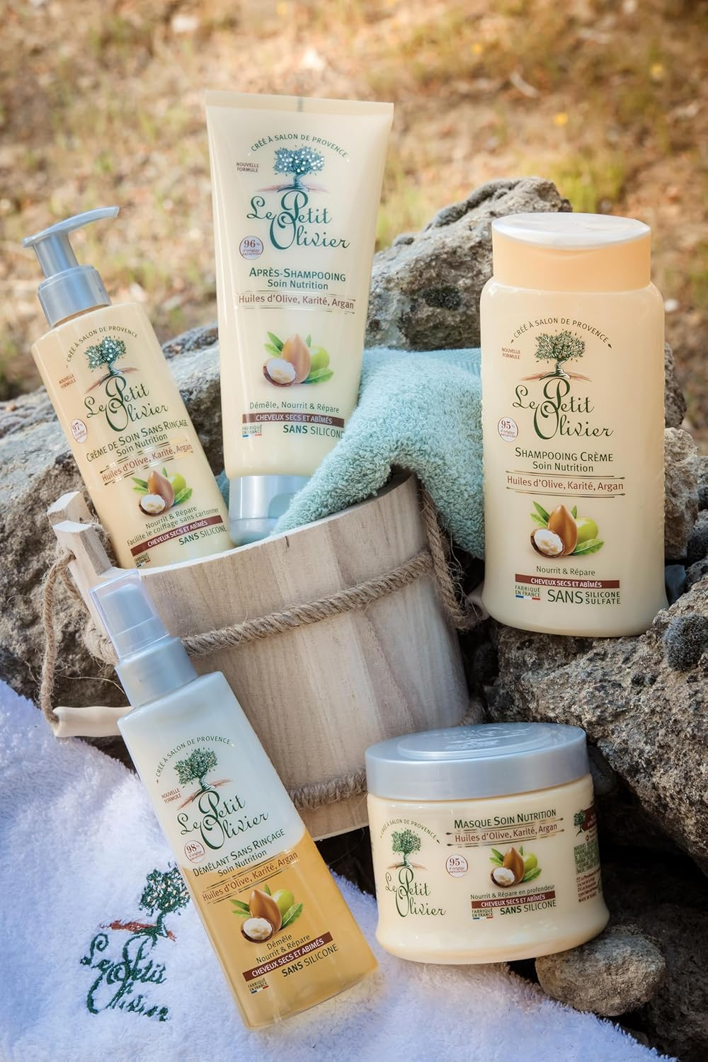 Le Petit Olivier Nutrition Cream Shampoo - Olive, Shea, Argan Oil - Nourishes and Repairs Dry and Damaged Hair - Enriched with Natural Ingredients - Free of Silicone, Sulfate, Paraben - 8.45 Oz