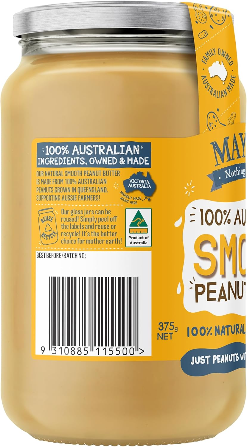 Mayver'S Super Natural Smooth Peanut Butter 375G image number 4
