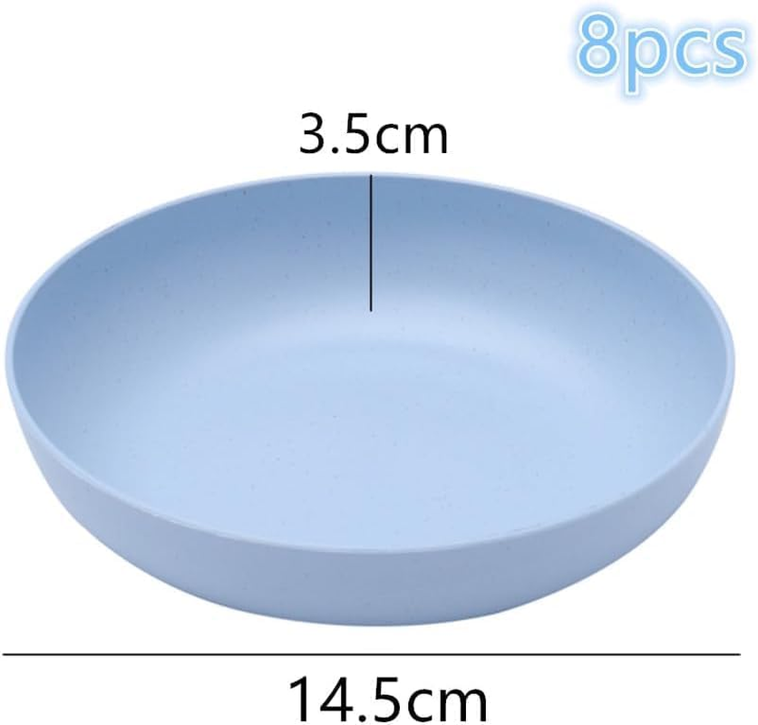 8-Piece Whiskers Tired Cat Bowl - Shallow Food Dish, Wide Wet Feeding Bowl, PET Board for Kittens and Short-Legged Cats, Wheat Straw, Water Dish for Legged Cats and Dogs image number 6