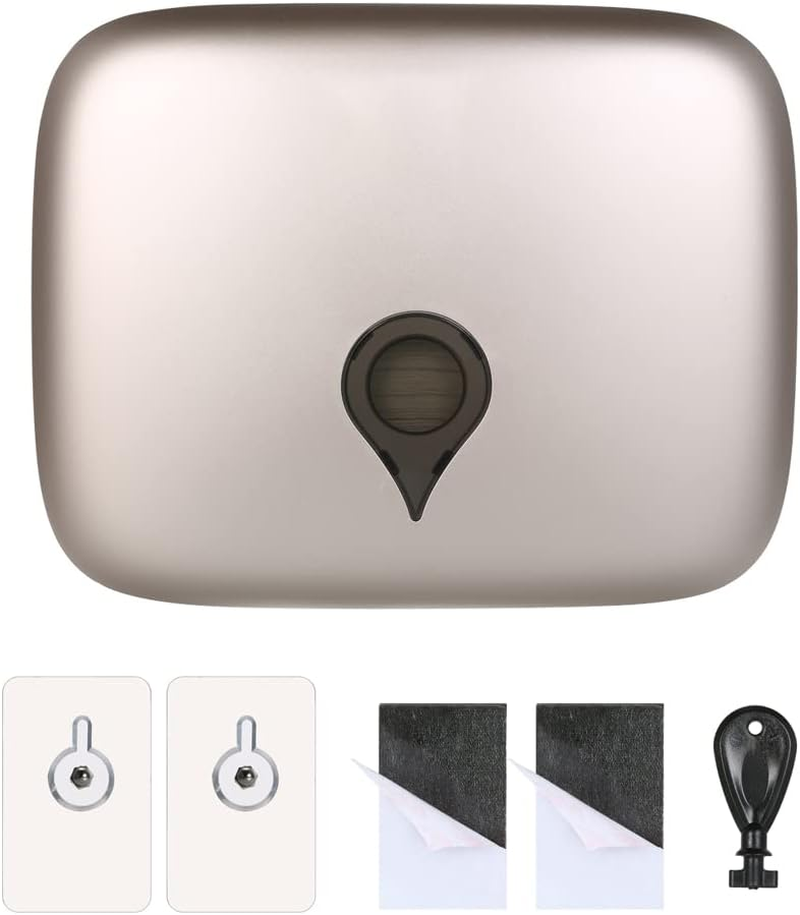 Hand Towel Dispenser, No Drilling Wall Mounted C-Fold Hand Towel Dispenser Hanging Toilet Paper Tissue Dispenser Holder for Hotel Food Service Facilities-Champagne Gold Champagne Gold image number 5