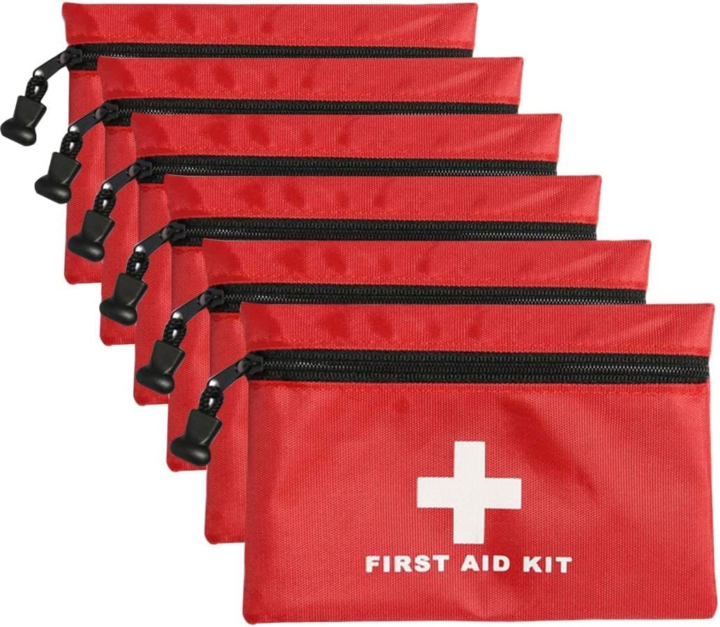 6 Pack Mini First Aid Kit Empty Pouch, Travel Empty First Aid Kit Pouch Bag for Emergency at Home, Office, Car, Outdoors, Boat, Camping, Hiking(Bag Only) image number 5