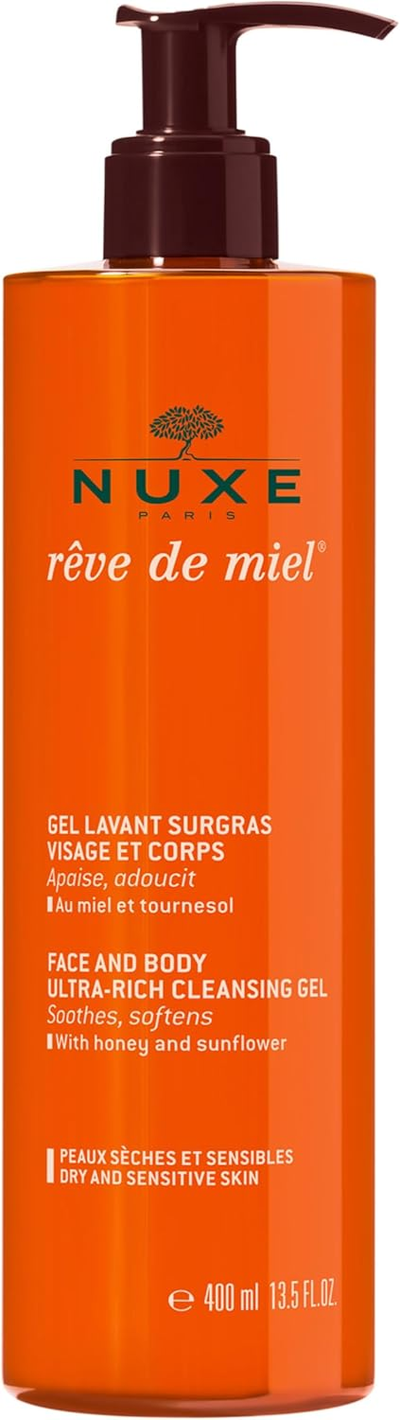 Nuxe Reve De Miel - Face and Body Ultra-Rich Cleansing Gel by Nuxe for Unisex - 13.5 Oz Gel, 405 Milliliters image number 2