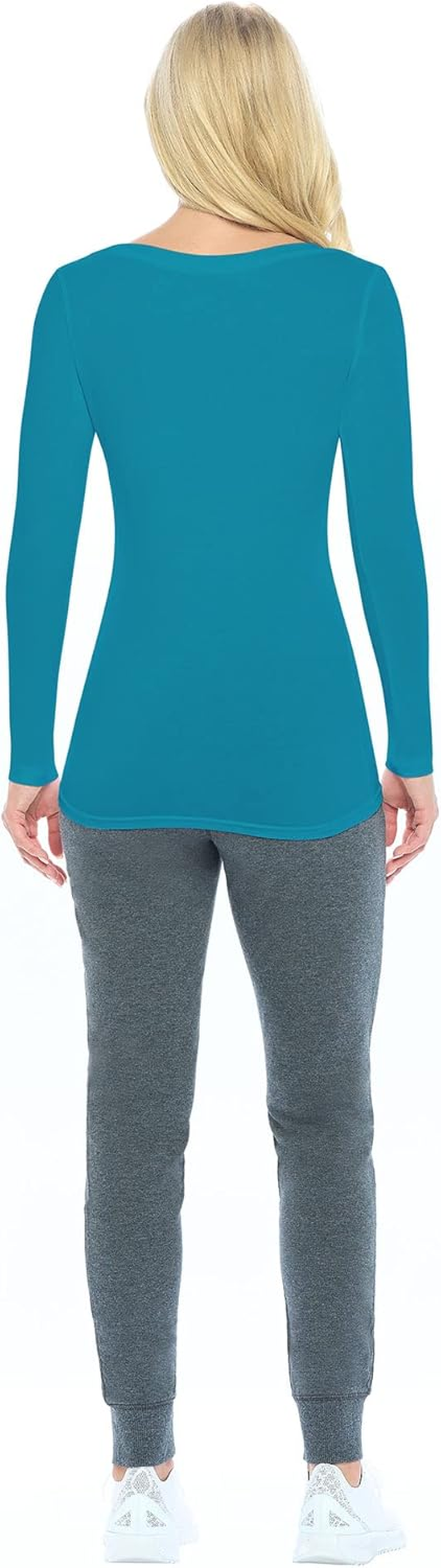 Natural Uniforms Women'S Long Sleeve Extra Wide Scoop-Neck T-Shirt under Scrub image number 1