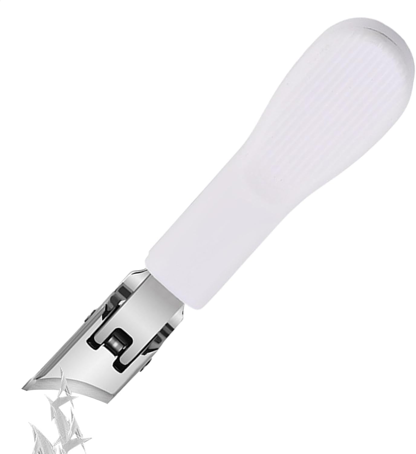 Finger Nail Clippers - Stainless Steel Wide Jaw Opening Nail Clippers - Long Handle Fingernail Trimmer Slanted Nail Cutter for Seniors