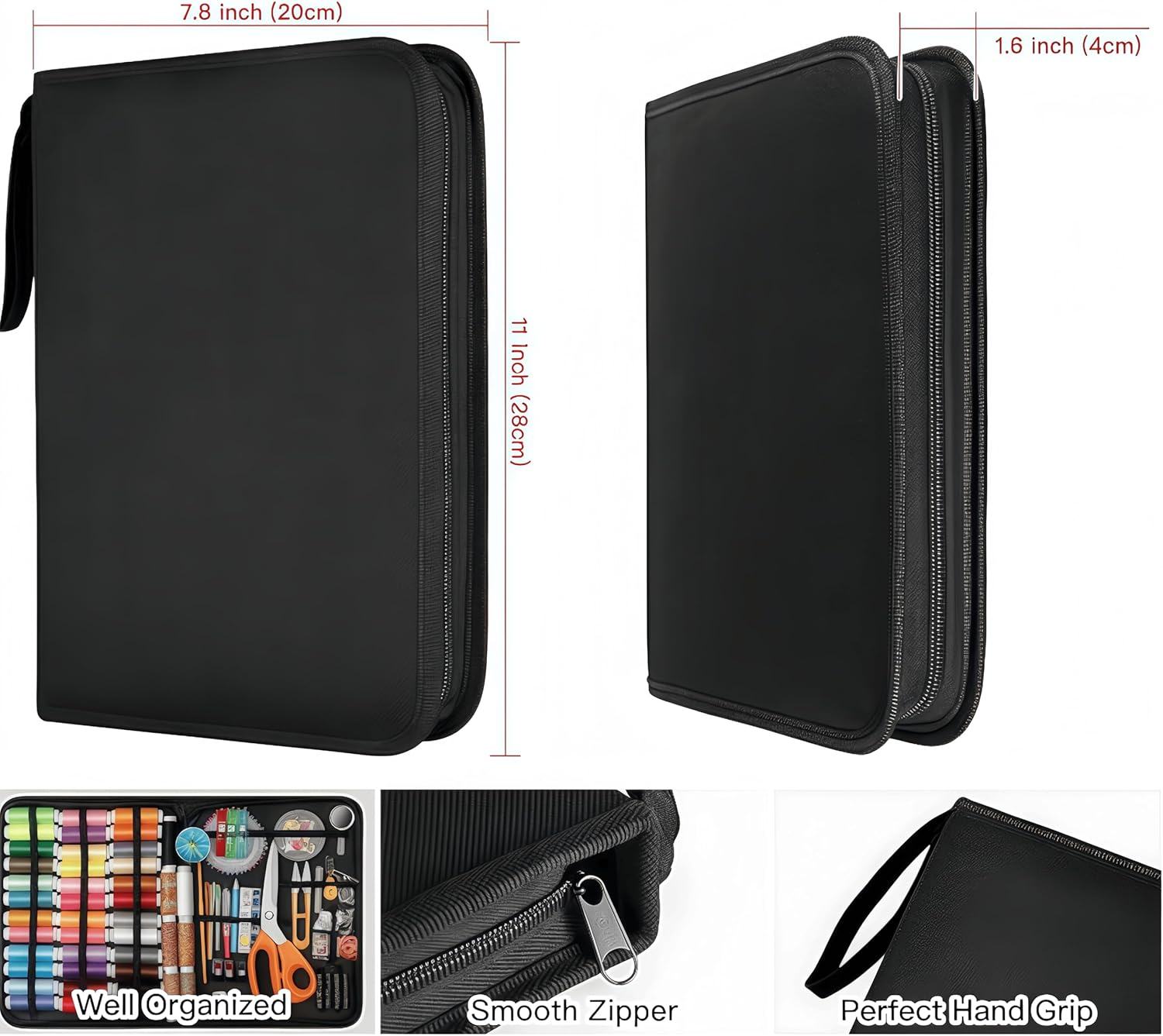 Premium 200-Piece Sewing Kit with Professional Scissors & 43 Thread Spools - Complete Set for Home & Travel image number 1