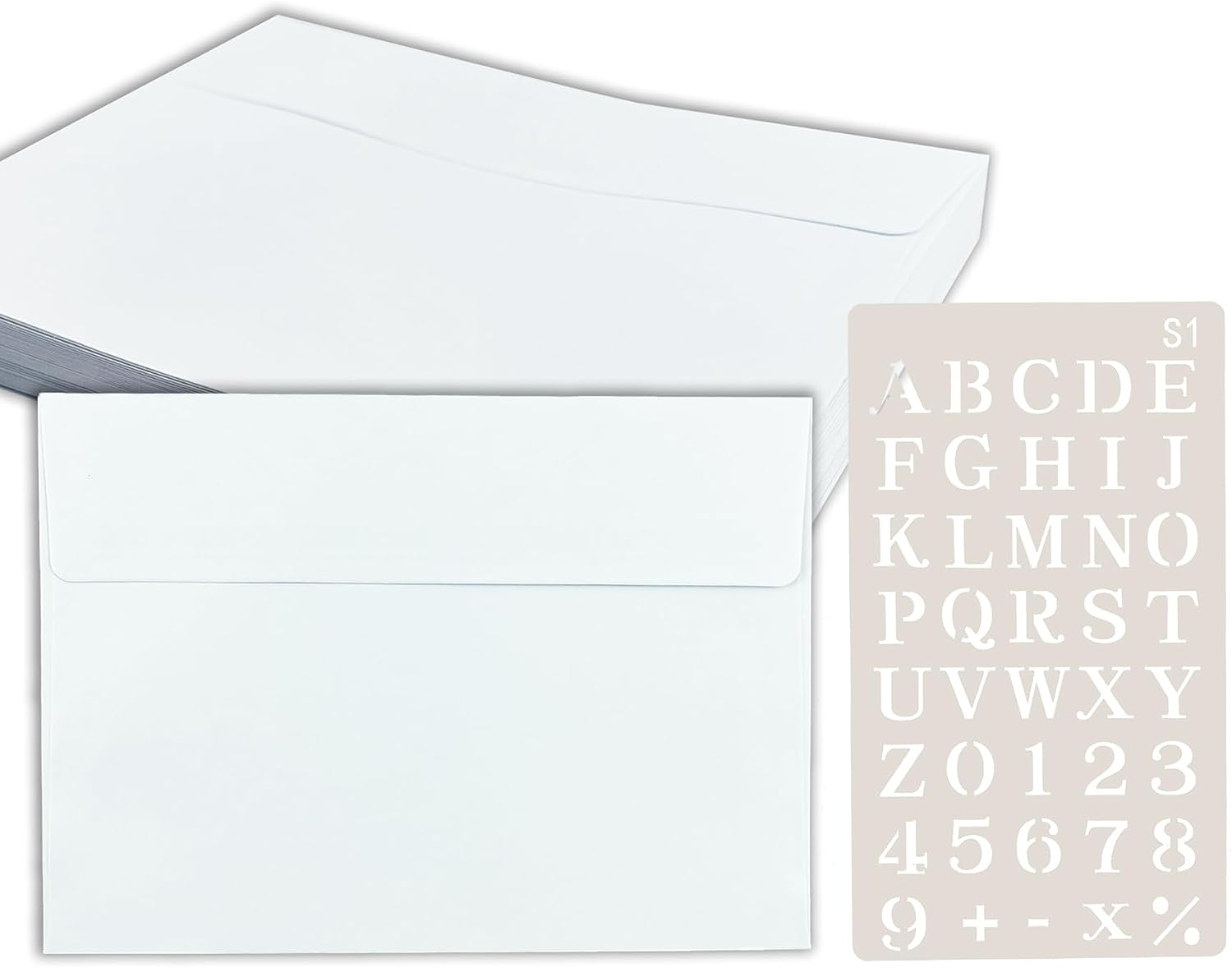 AUXIN A7 Envelope -36 White Self-Adhesive Invitation Envelopes, Suitable for Weddings, Offices, Birthdays, Graduation Ceremonies, Greetings, Announcements, Baby Showers.13.3X18.4 Cm/5.25X7.25 Inches image number 3