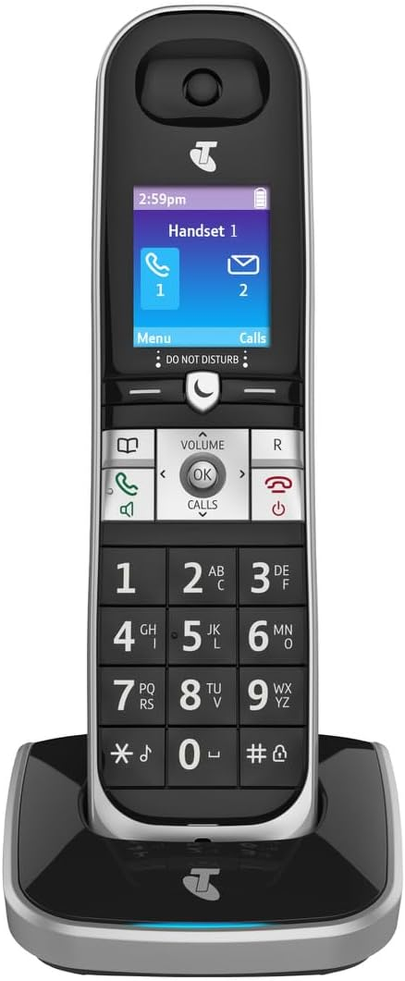 Telstra TEC102 DECT Cordless Phone with Color LCD Speakerphone Backlit Keypad and Extended Talk Time image number 3