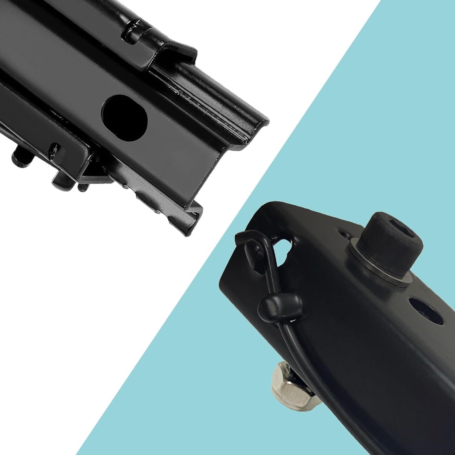 Mounting Adjustable Seat Track Assembly Kit, Black, Universal Fit, Car, Seat Slider, Automotive Seating Mechanics image number 5